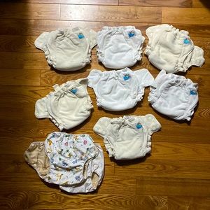 7 Mother-ease Sandy’s size Large Cloth Diapers + 2 Covers